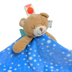 Mary Meyer Taggies Signature  Collection Bear Blanket Lovey Plush Star Moon Blue